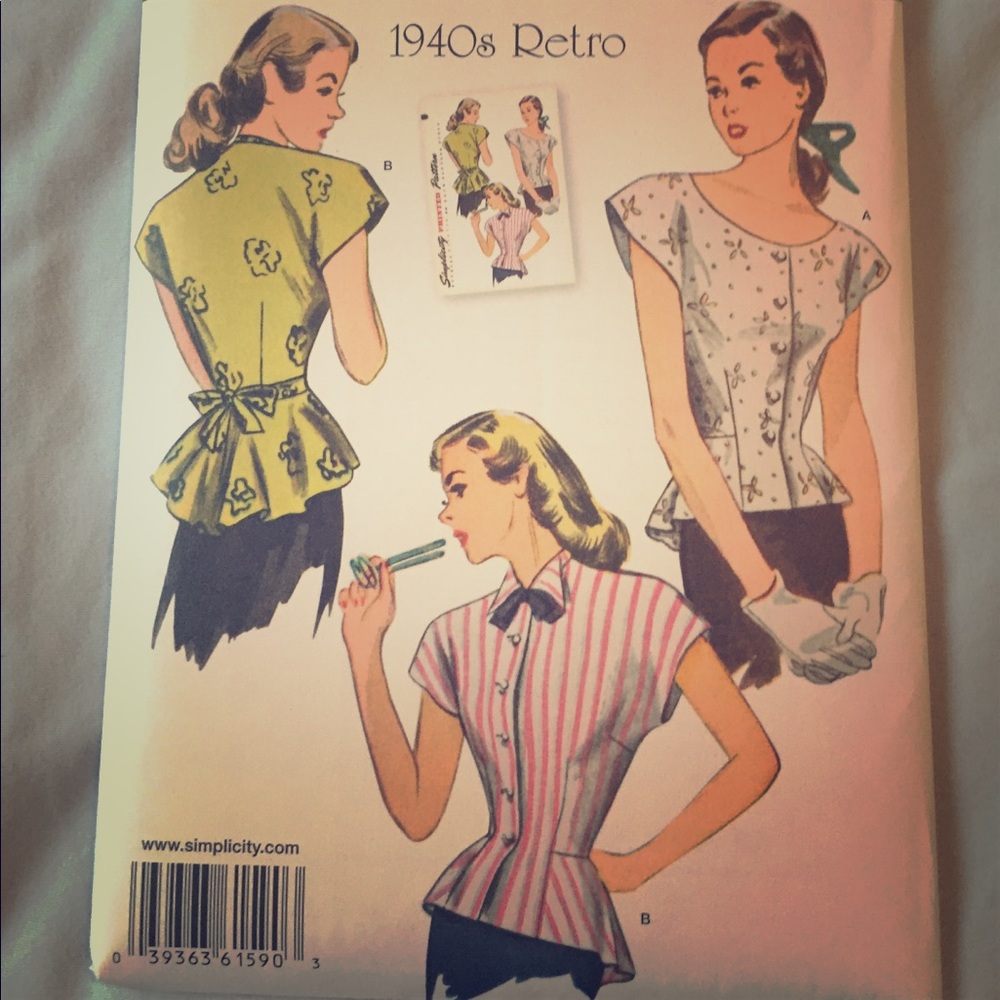 1940’s retro and vintage blouse patterns